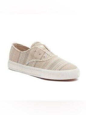 Rocket Dog Neutral Striped Canvas Slip-On Sneakers